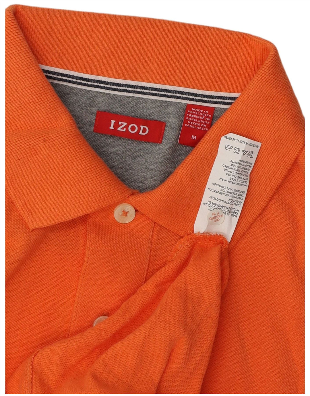 IZOD Polo Hombre Algodón Naranja Medio