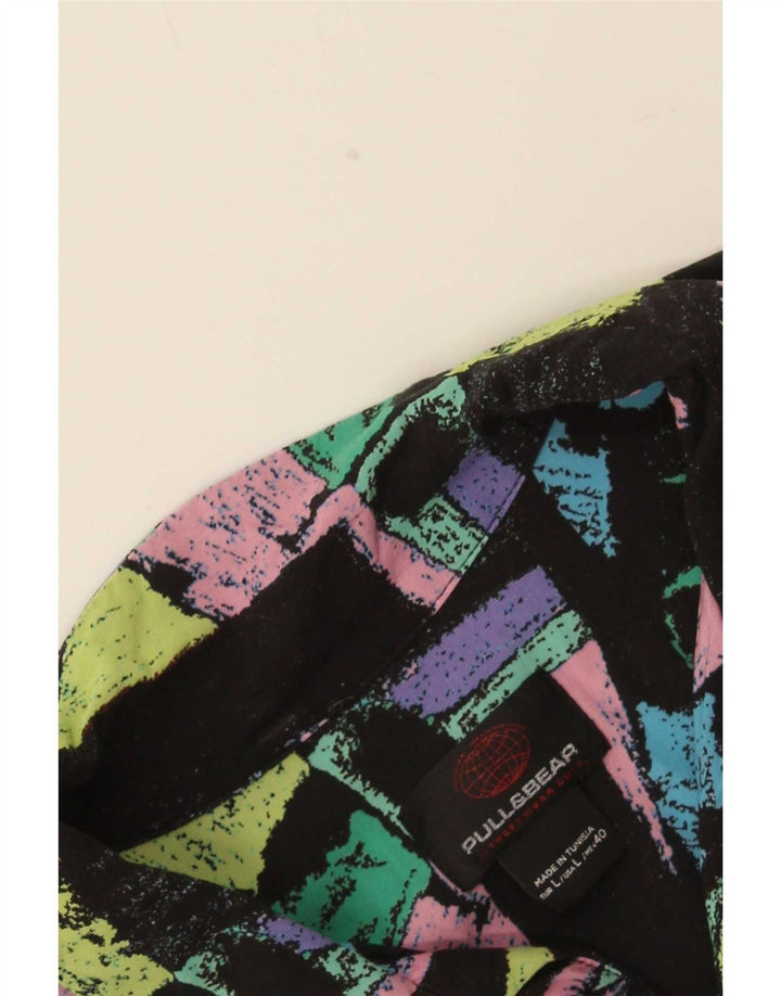 Camisa Pull & Bear Hombre Manga Corta Grande Multicolor Geométrico