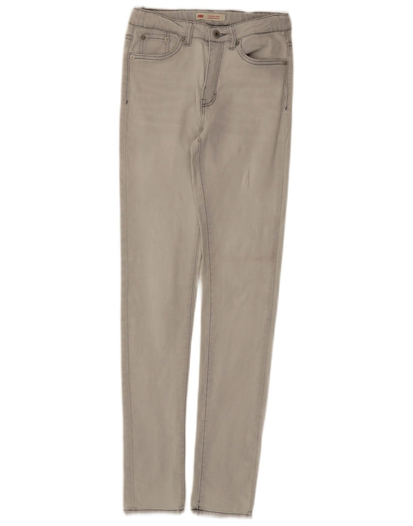 Levi's Vaqueros súper ajustados de cintura alta 720 para niñas 13-14 años W24 L30 Gris