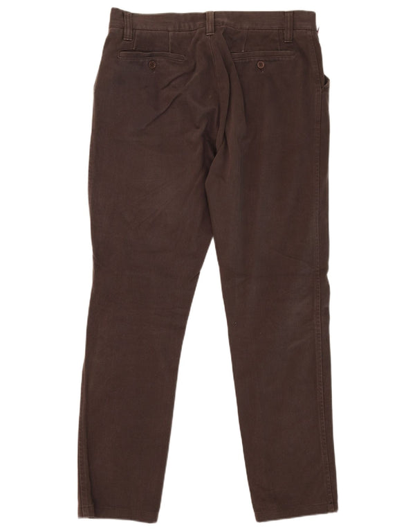 DOLCE & GABBANA Pantalones informales ajustados para hombre IT 50 Large W32 L31 Algodón marrón