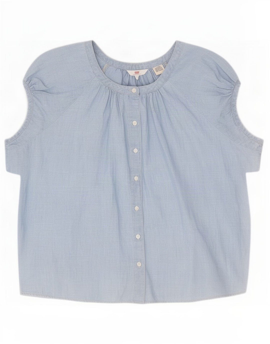 Levi's Blusa camisera extragrande para mujer UK 46 Algodón azul grande