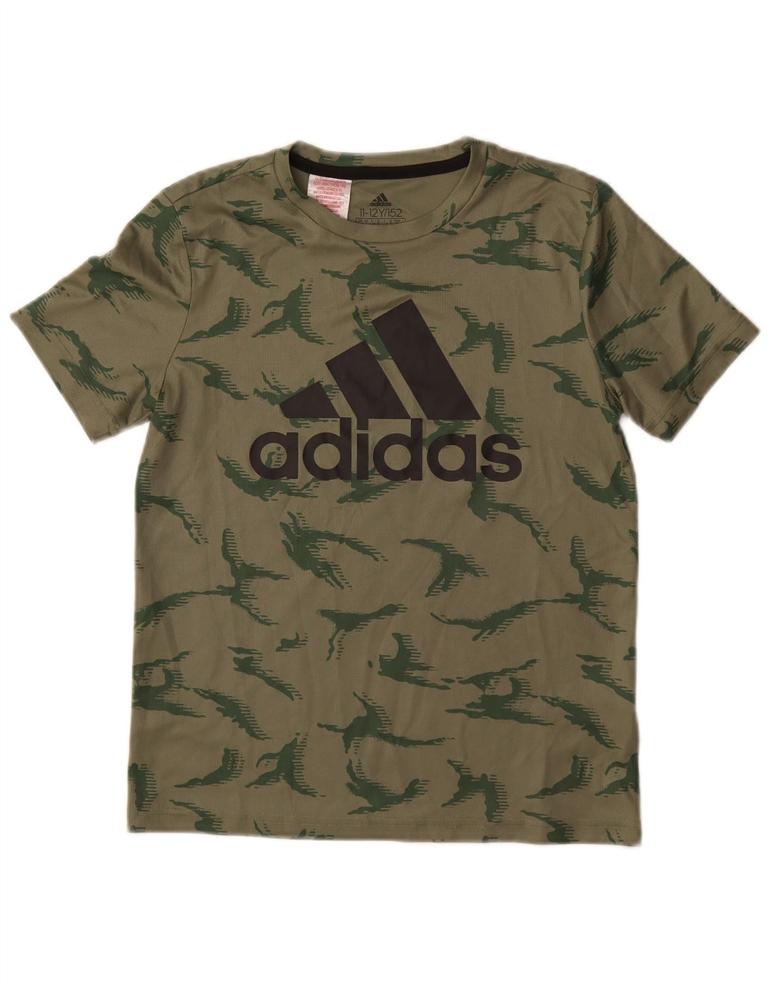 ADIDAS Camiseta Niño Graphic Top 11-12 Años Verde Camuflaje Poliéster