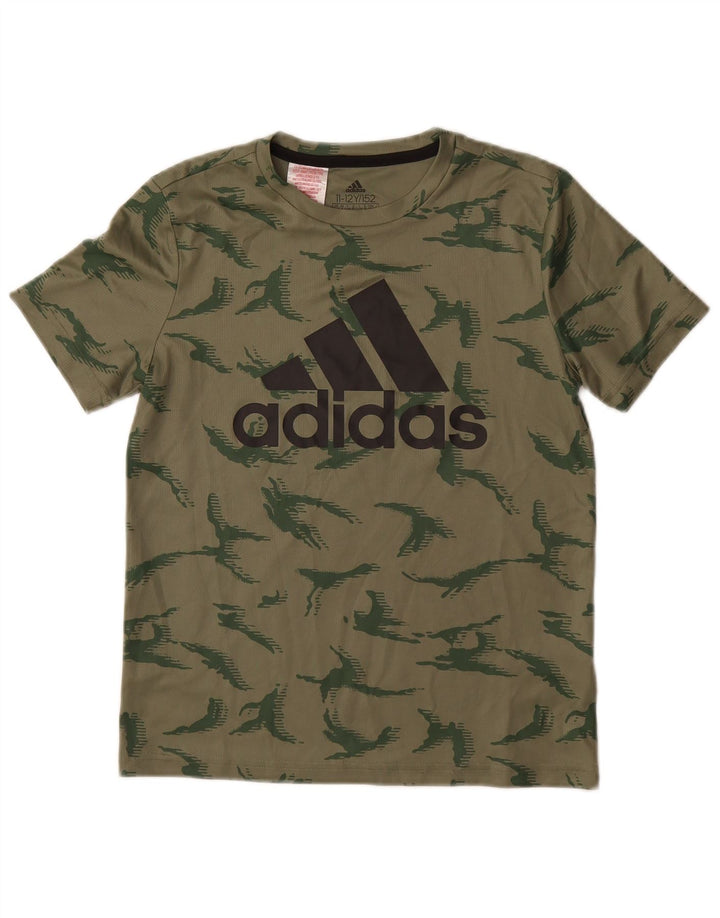 ADIDAS Camiseta Niño Graphic Top 11-12 Años Verde Camuflaje Poliéster