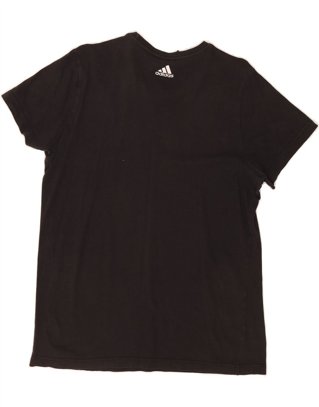ADIDAS Mens Graphic T-Shirt Top Medium Black Vintage Adidas and Second-Hand Adidas from Messina Hembry 
