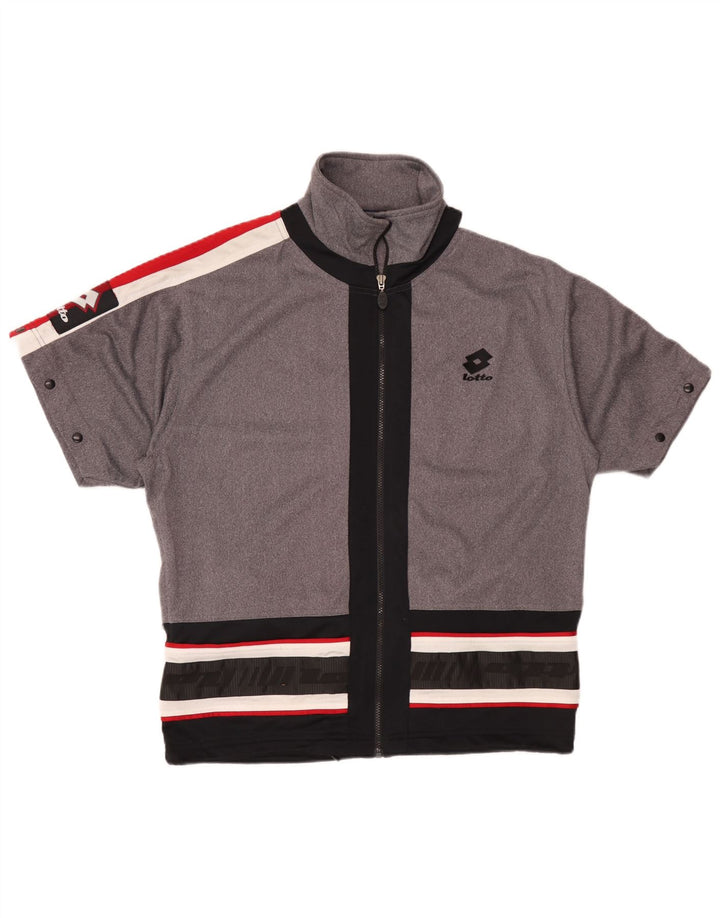 Lotto Hombre Chaqueta De Chándal Con Gráfico Gris Medio Color Block