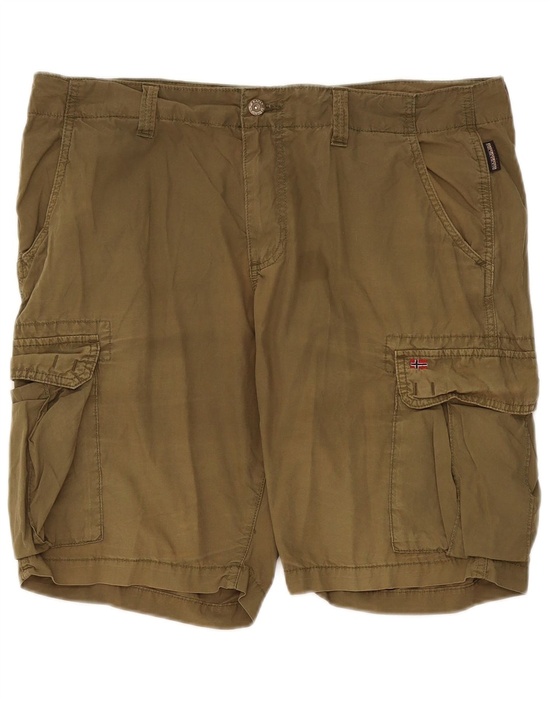 Napapijri Shorts cargo para hombre W36 Large Algodón caqui