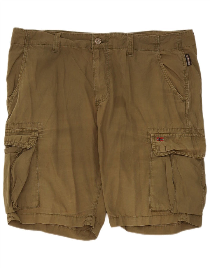 Napapijri Shorts cargo para hombre W36 Large Algodón caqui