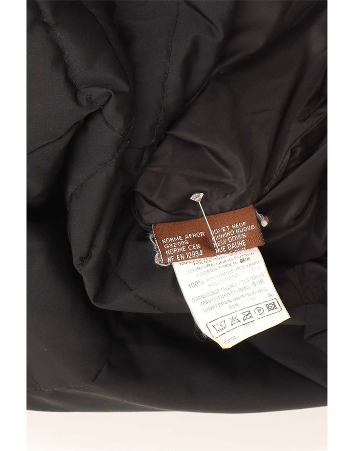 Moncler Chaqueta acolchada con capucha para mujer Talla 2 Mediana Poliéster negro