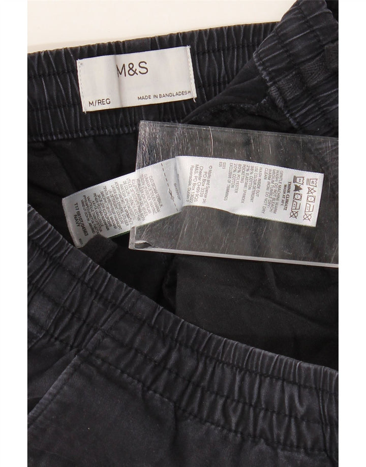 Marks & Spencer Pantalones chinos rectos para hombre mediano W32 L28 azul marino