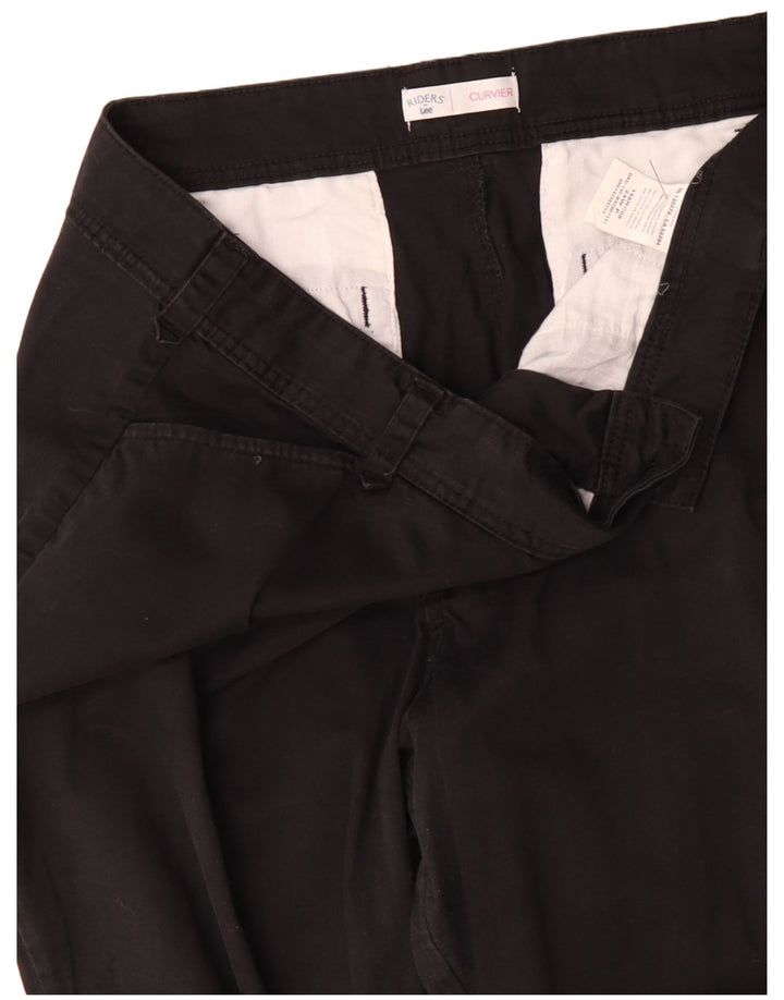 Lee Pantalones casuales rectos para mujer US 24 4XL W48 L30 Algodón negro