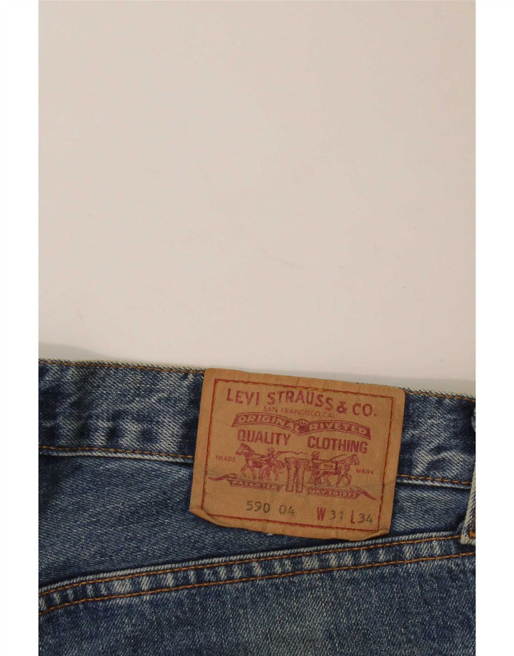 Vaqueros Levi's Mujer 590 Rectos W31 L32 Algodón Azul