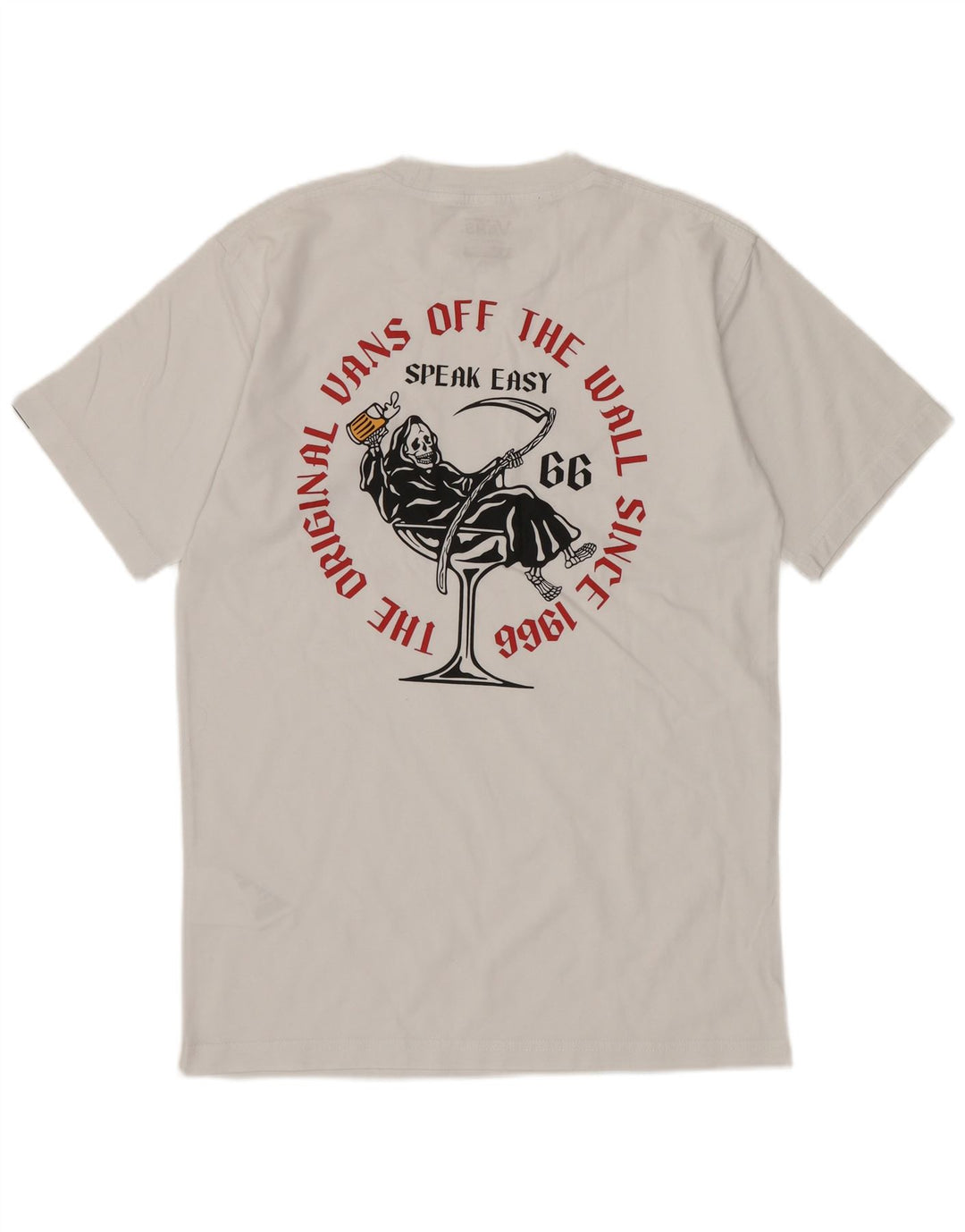 VANS Camiseta con gráfico de ajuste clásico para hombre Top Small White Cotton