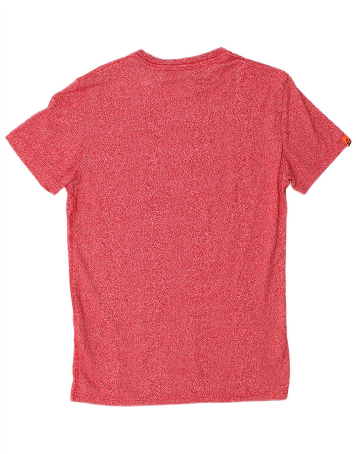 Superdry Camiseta gráfica para hombre Top pequeño de algodón moteado rojo