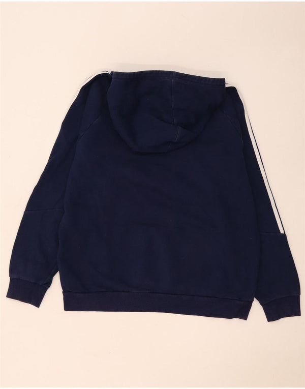 Adidas Hombre Sudadera Con Capucha Jumper Medium Azul Marino Colorblock Algodón