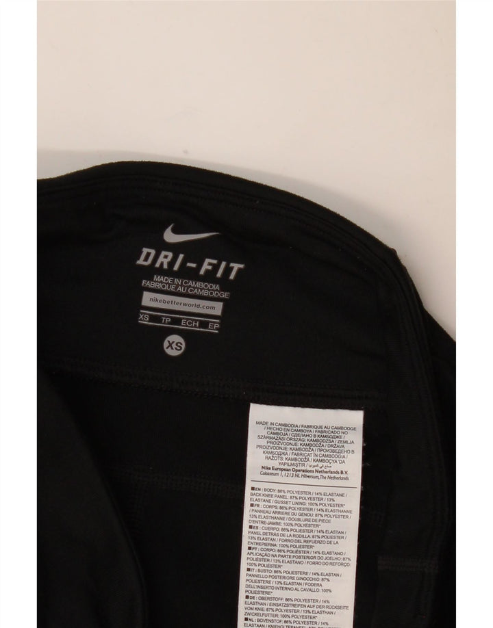 Leggings NIKE Dri Fit para mujer UK 6 XS Poliéster negro