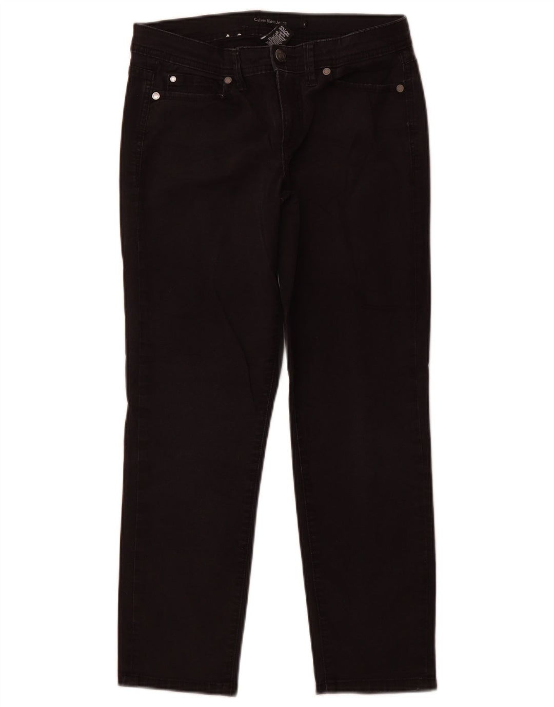 Calvin Klein Jeans ajustados para mujer US 4 Small W28 L26 Algodón negro