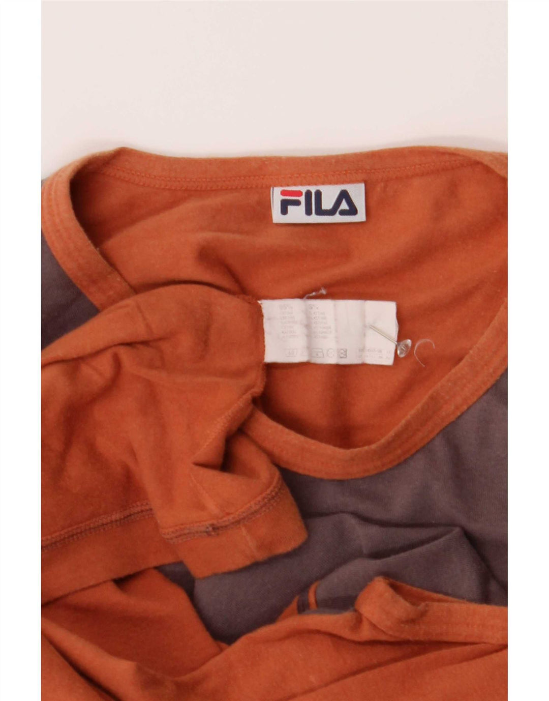 Fila Mens Vest Top Small Marrón Colorblock Algodón