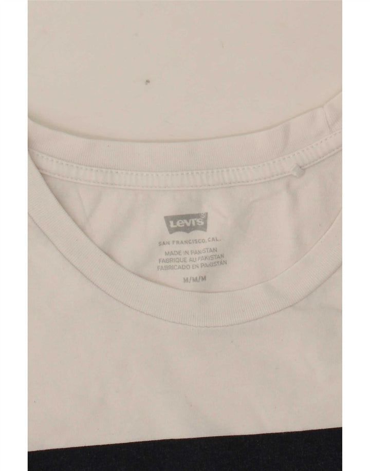 Levi's - Camiseta gráfica para mujer, talla 40, talla mediana, color blanco