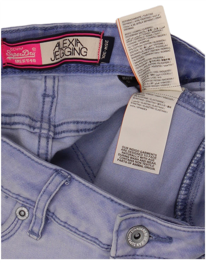 Superdry Mujer Alexia Distressed Jegging Jeans W25 L30 Algodón Azul
