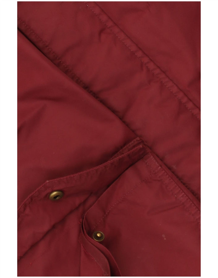 Vans Parka con capucha para hombre, talla 38, nailon burdeos mediano
