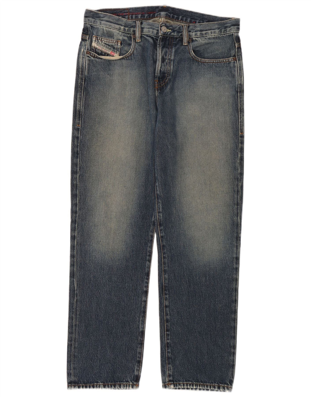Diesel Vaqueros Rectos Hombre W32 L30 Algodón Azul