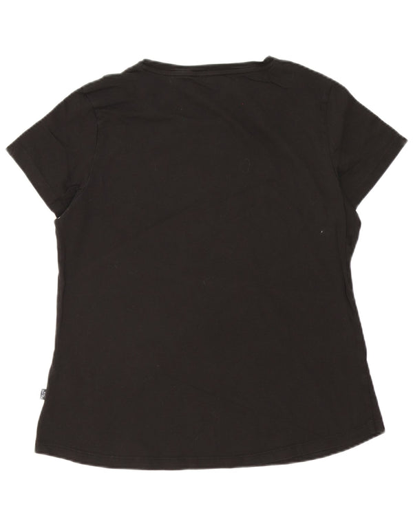 Puma - Camiseta gráfica para mujer, talla 40, talla grande, algodón negro