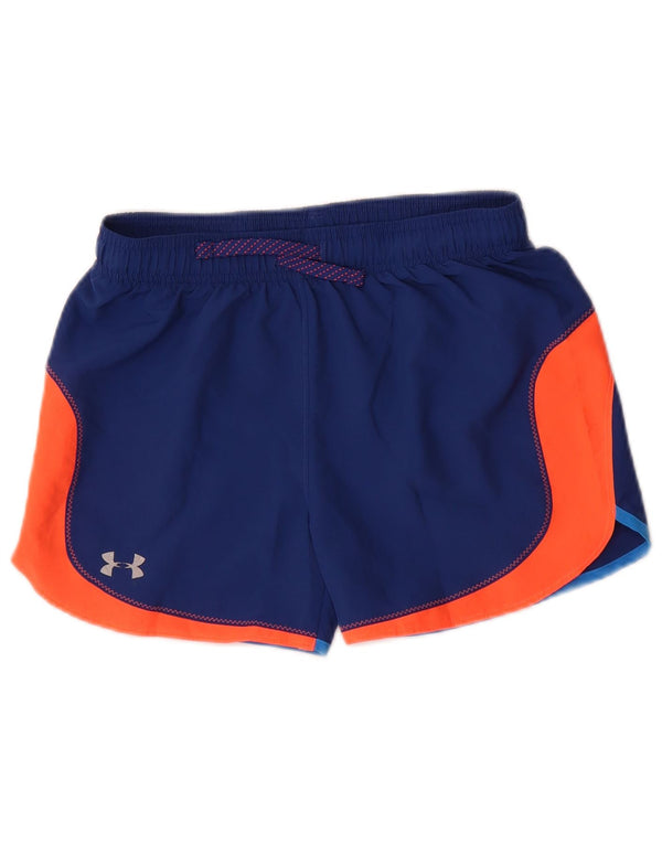 Under Armour Pantalones cortos deportivos para mujer UK 10 Small Blue Colourblock