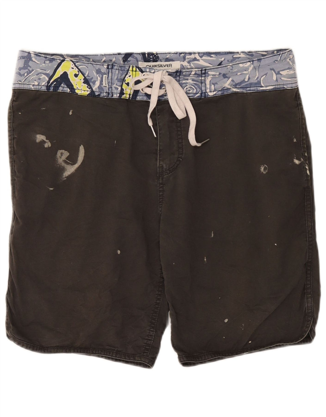 Quiksilver Hombre Bañador Gráfico De Algodón Gris Medio
