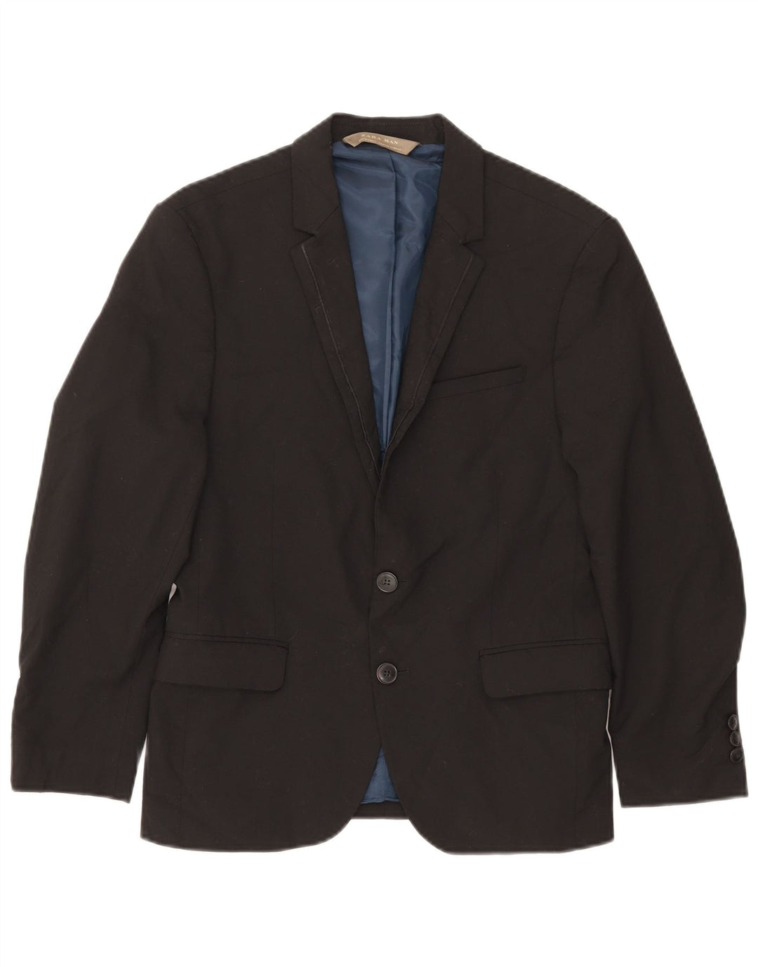 Zara Chaqueta Blazer De 2 Botones Para Hombre EU 44 XS Negro Poliéster