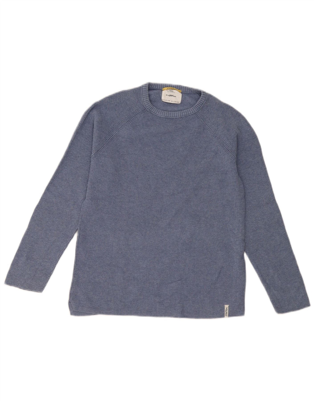 Zara Jersey con Cuello Redondo para Niños 11-12 Años Azul