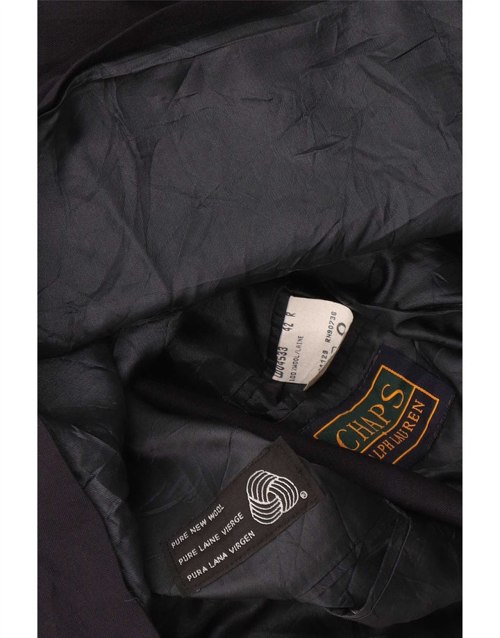 Chaps Chaqueta tipo blazer con doble botonadura para hombre Talla 42 Grande Azul marino