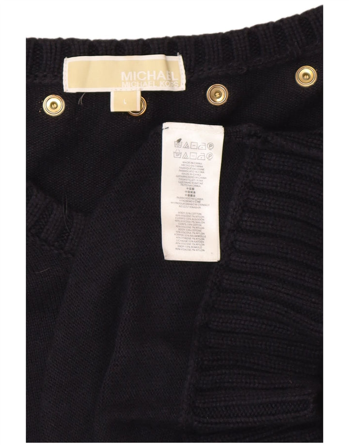 MICHAEL KORS Vestido tipo jersey para mujer Reino Unido 14 Grande Azul marino manchado