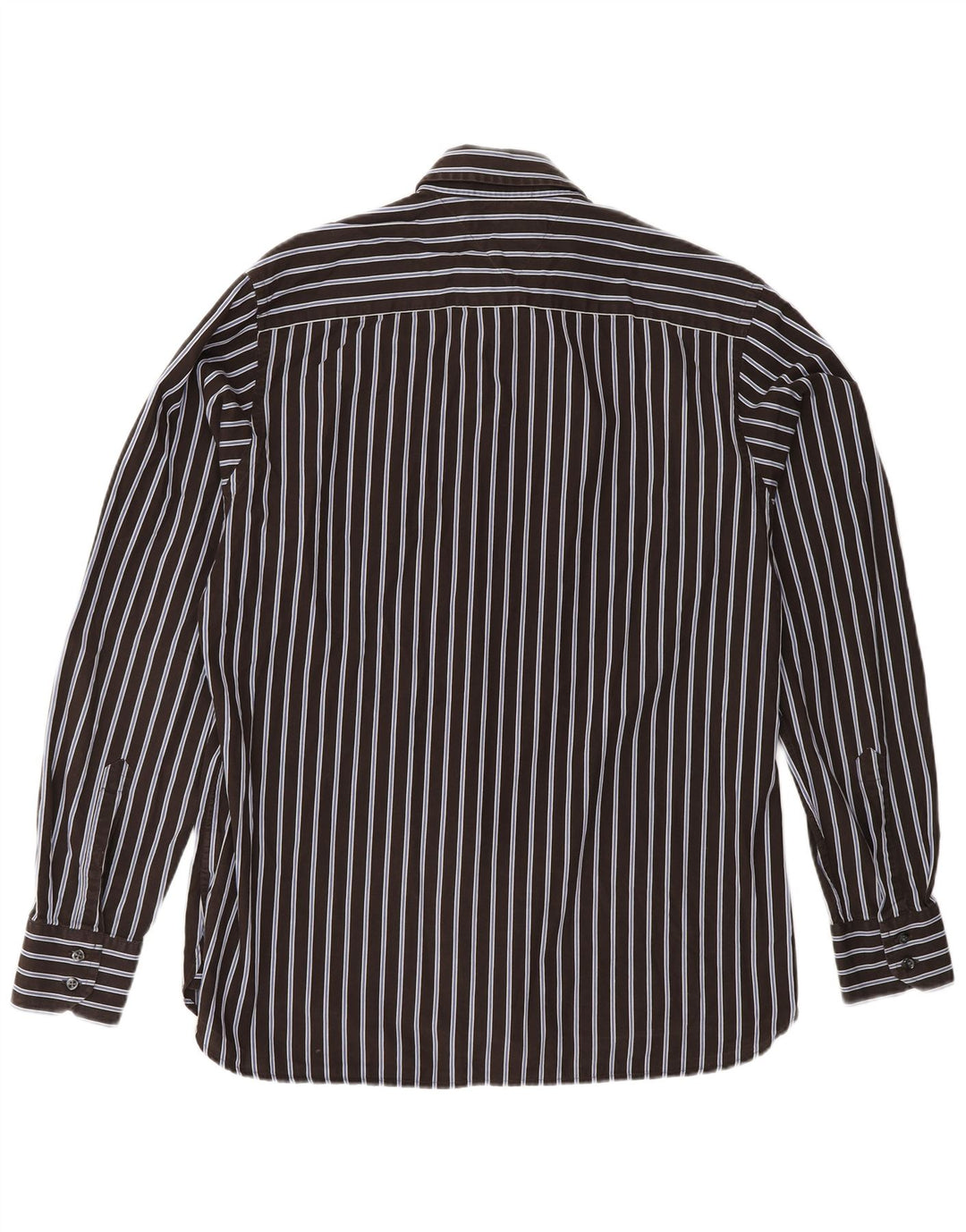 TOMMY HILFIGER Camisa de hombre de algodón a rayas marrón medio