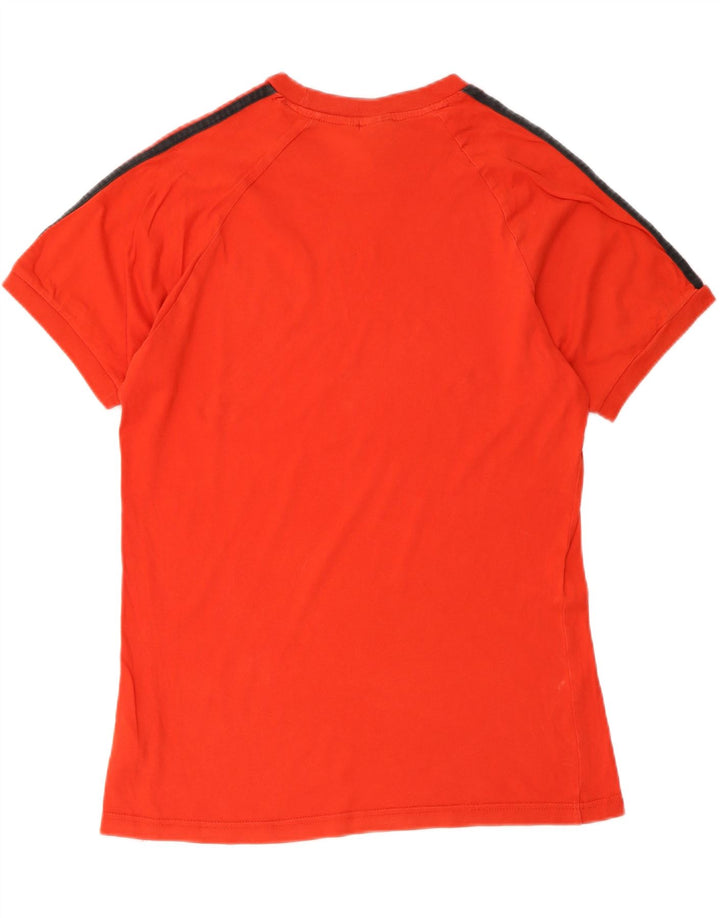 ADIDAS Mens Graphic T-Shirt Top Medium Red Cotton Vintage Adidas and Second-Hand Adidas from Messina Hembry 