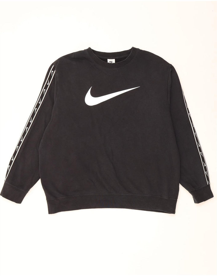 Nike Hombre Sudadera Gráfica Jumper XL Algodón Negro