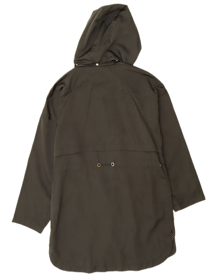 Zara Mujer Parka Extragrande Con Capucha UK 6 XS Poliéster Caqui