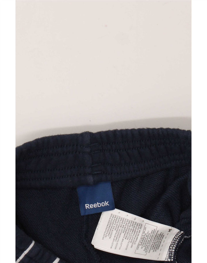 Reebok - Pantalón de chándal para hombre, talla pequeña, algodón azul marino