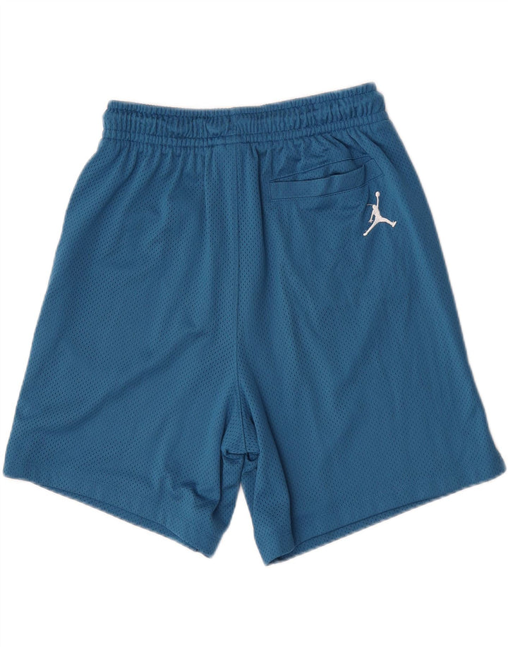 Jordan - Pantalones cortos deportivos con gráficos para hombre, poliéster azul pequeño