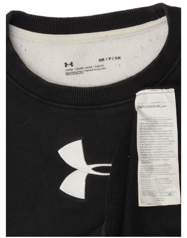 UNDER ARMOUR Sudadera tipo jersey para mujer UK 10 Small Black Colourblock