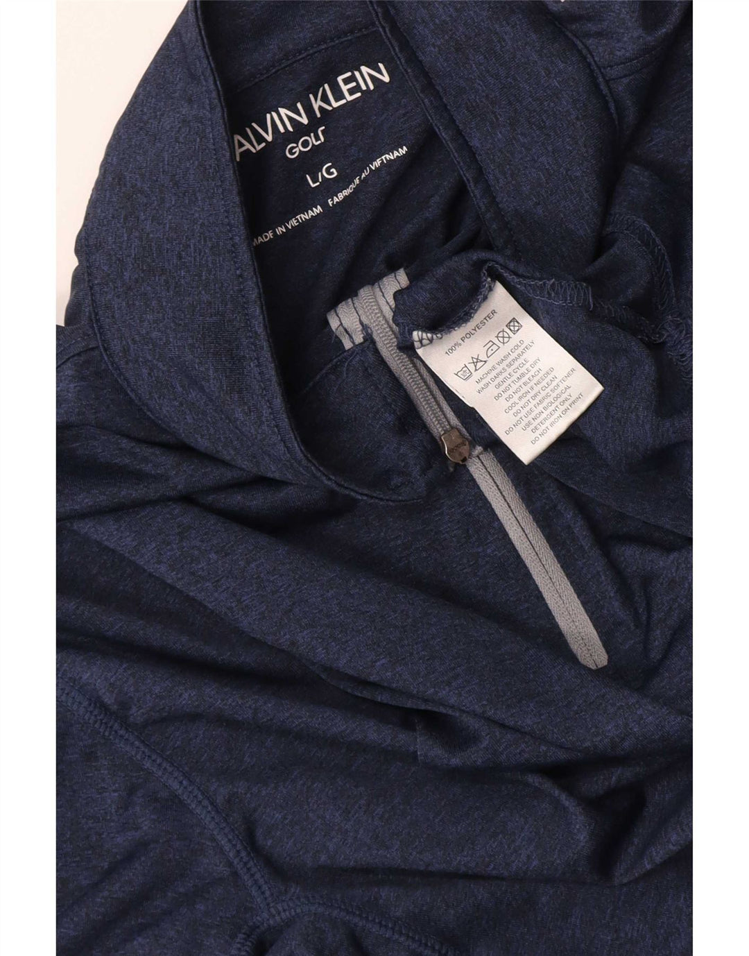 Calvin Klein - Chándal de golf con cremallera y cuello para hombre, talla grande, azul marino