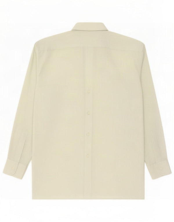 Pierre Cardin Camisa Hombre Talla 39 15.5 Poliéster Rayas Verde Medio