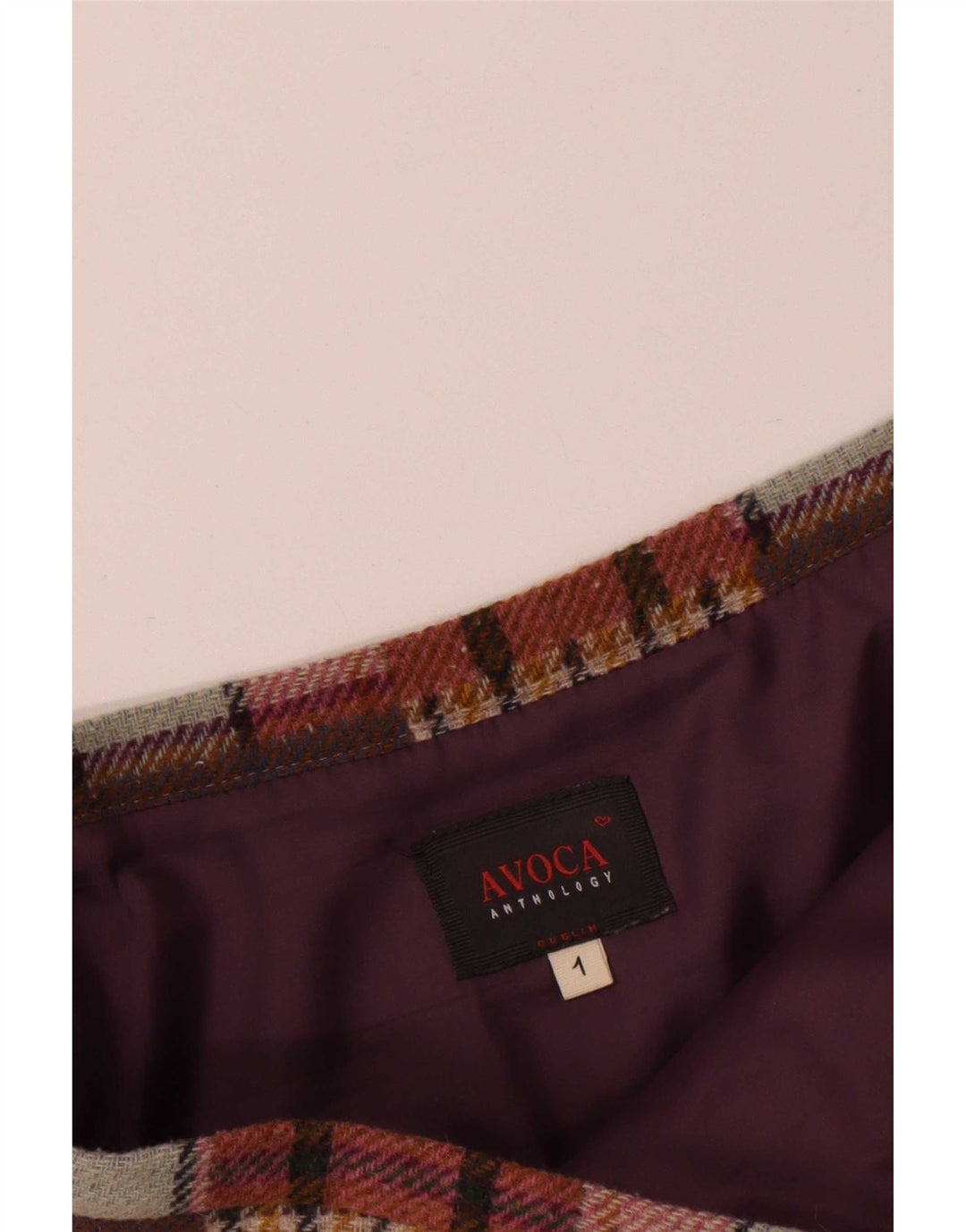 Minifalda para mujer Avoca Mediana W30 Lana patchwork marrón