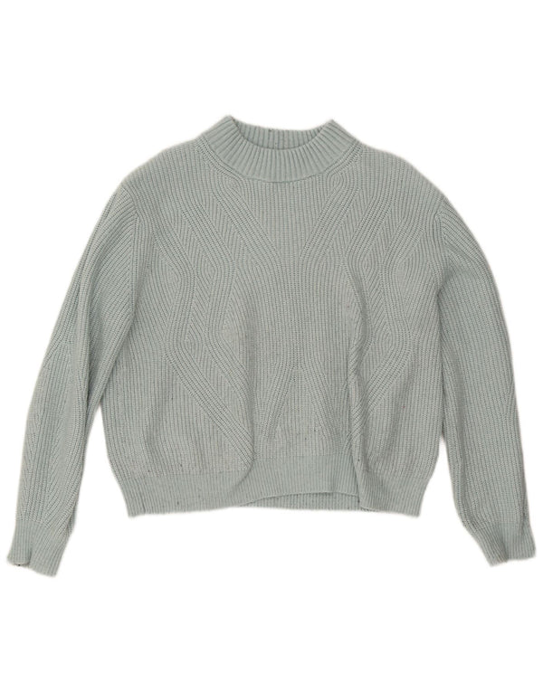 Marks & Spencer Suéter Corto con Cuello de Tortuga para Mujer UK 46 Grande Turquesa