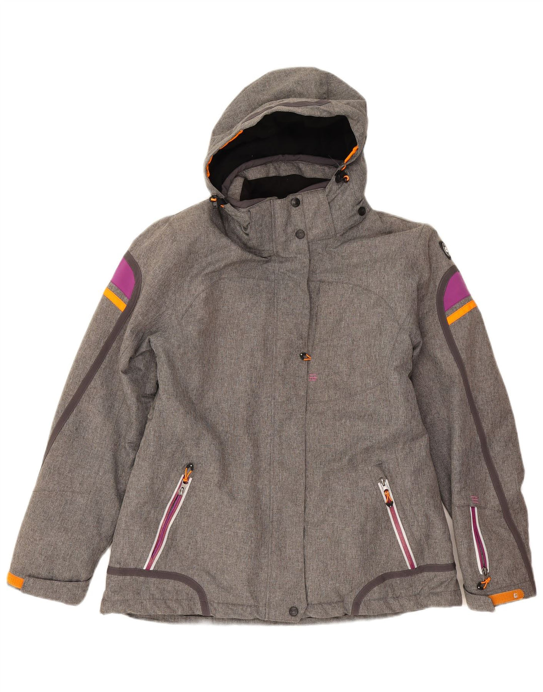 Killtec Chaqueta cortavientos con capucha para mujer IT 44 Gris medio Colorblock