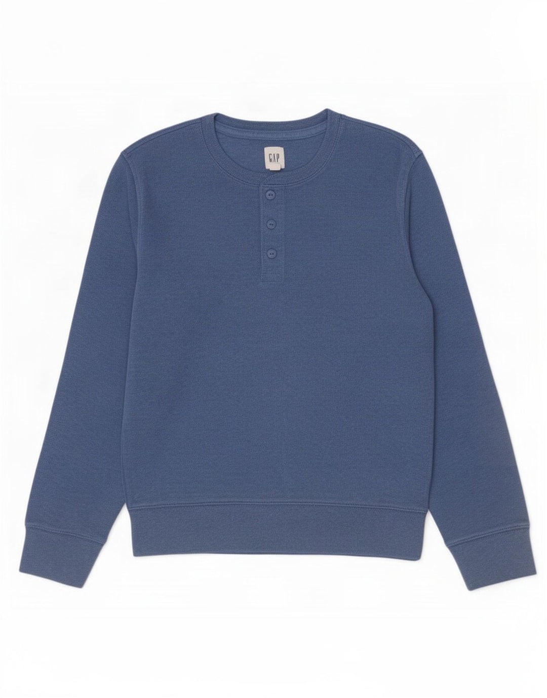 Camiseta Gap Hombre Manga Larga Algodón Azul Medio