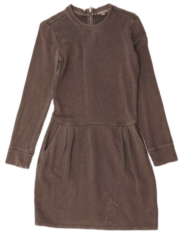 Gap Vestido básico de manga larga para mujer UK 6 XS Algodón gris