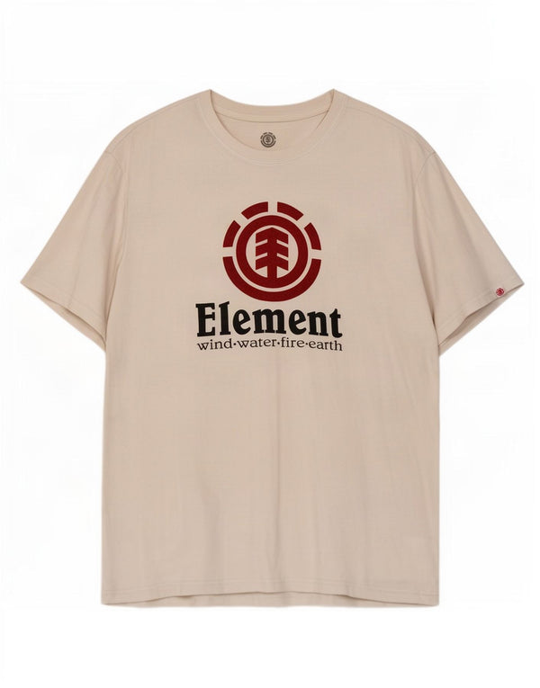 Element Camiseta gráfica de ajuste regular para hombre Top grande de algodón blanco