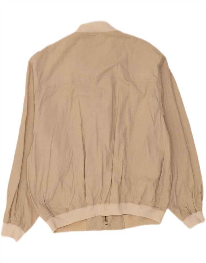St John's Bay Chaqueta bomber para hombre Reino Unido 40 Grande Lino beige