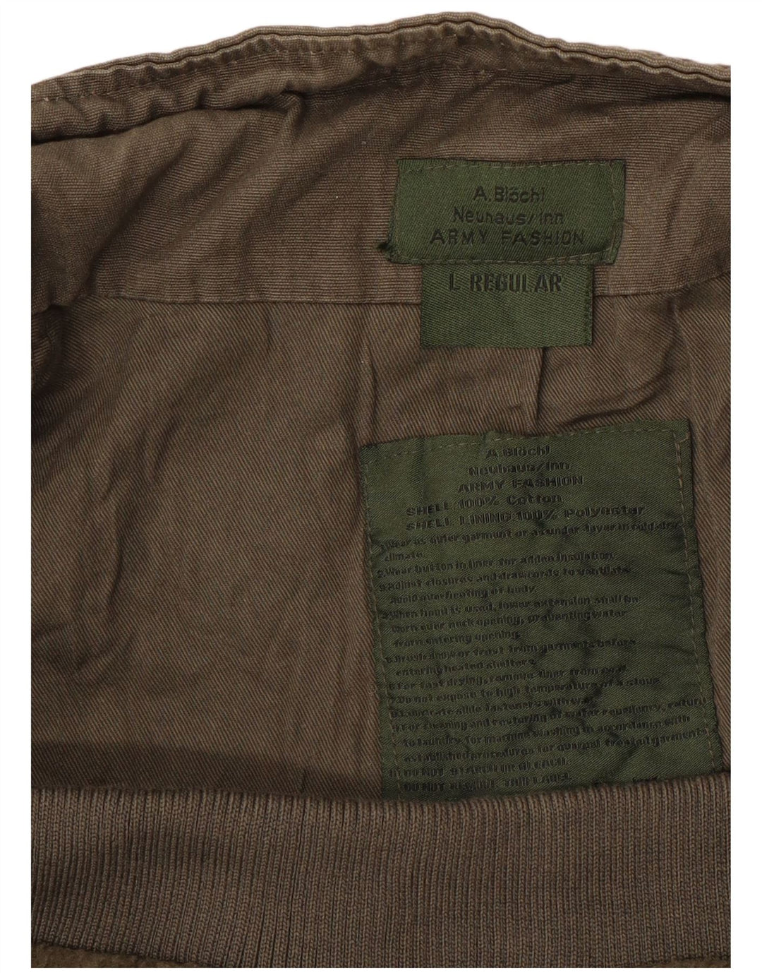 Vintage hombres chaqueta militar Reino Unido 40 algodón caqui grande