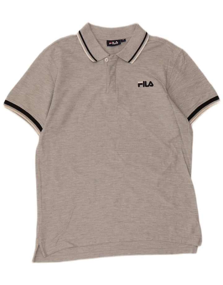 FILA Polo Hombre Algodón Gris Medio